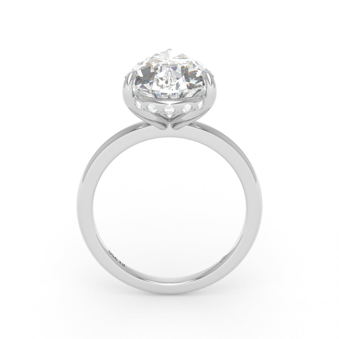 Léa Pear Cut Diamond With Hidden Halo Engagement Ring