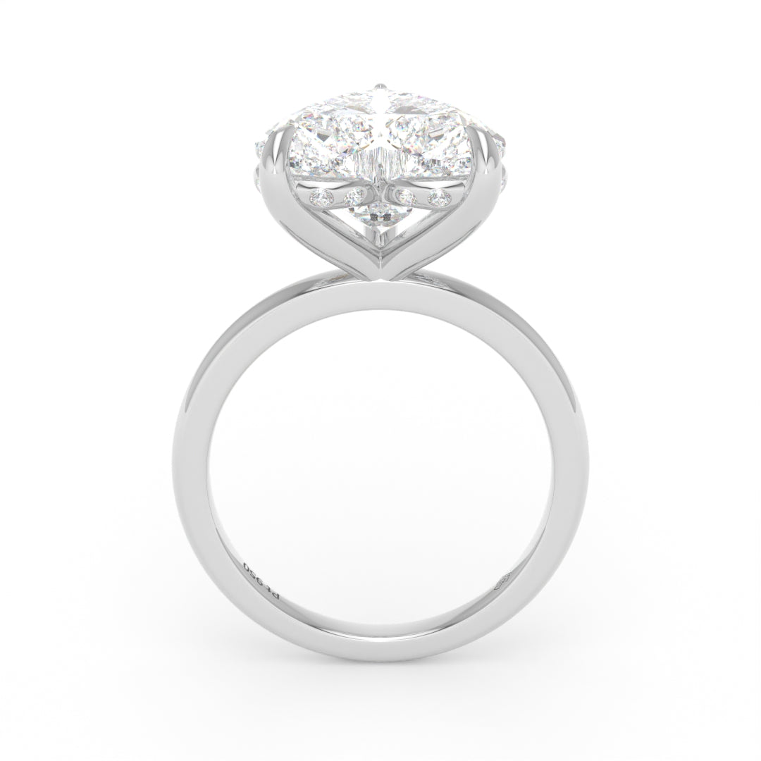 Léa Heart Cut Diamond With Hidden Halo Engagement Ring