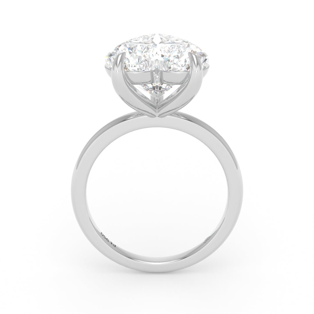 Noémie Solitaire Heart Cut With Diamond Engagement Ring