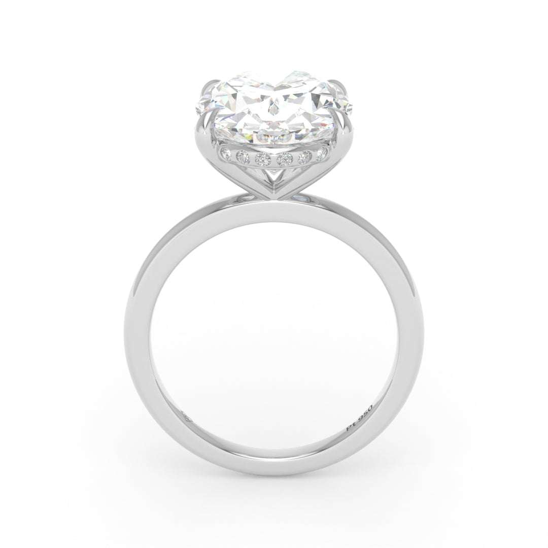 Léa Oval Cut Diamond With Hidden Halo Engagement Ring