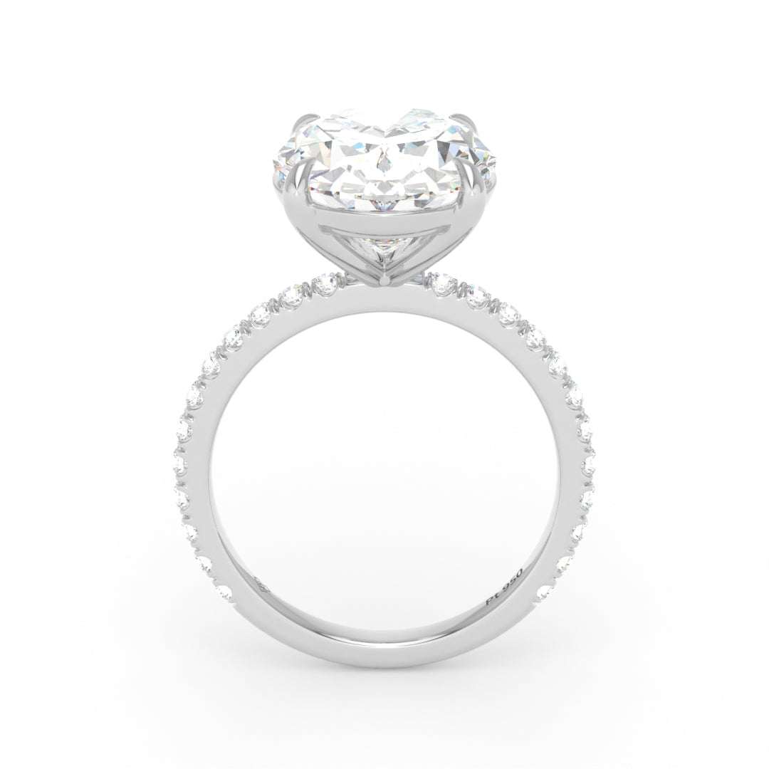Abigail Oval With Diamond Band Engagement Ring