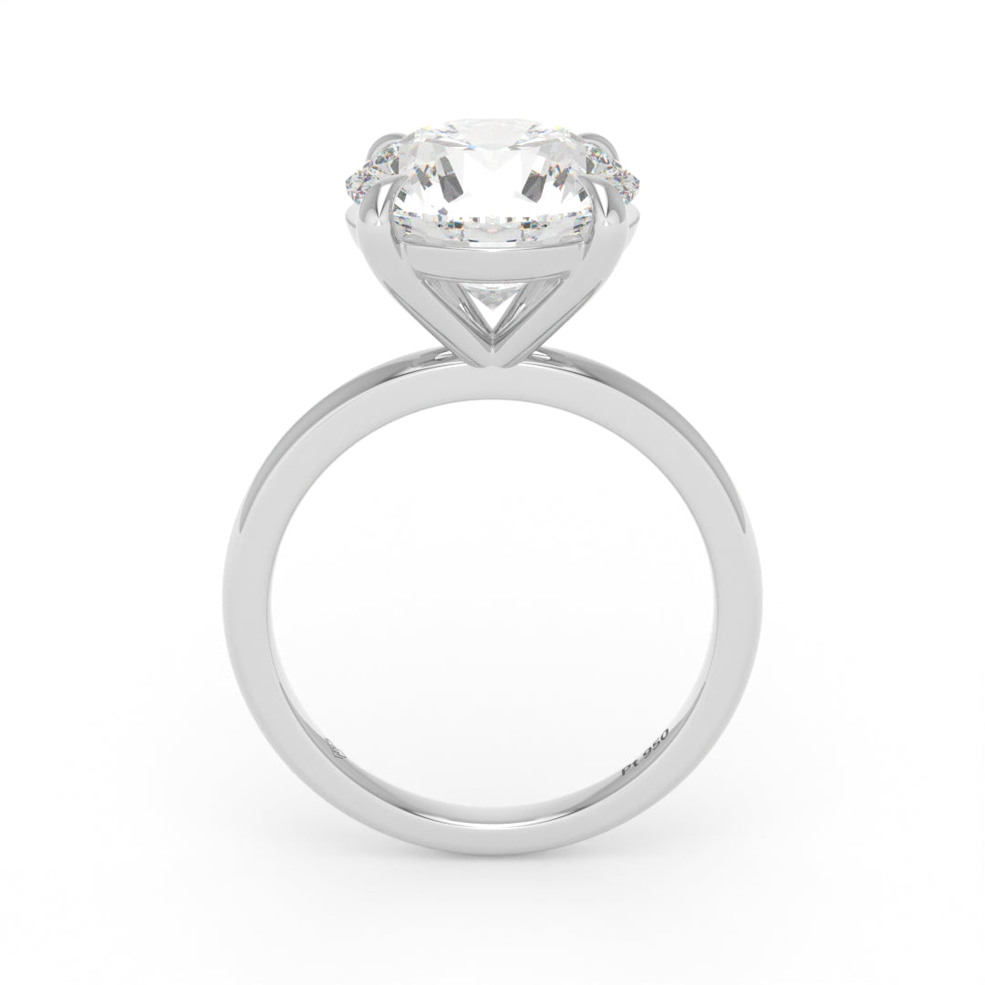 Noémie Solitaire Round Cut With Diamond Engagement Ring