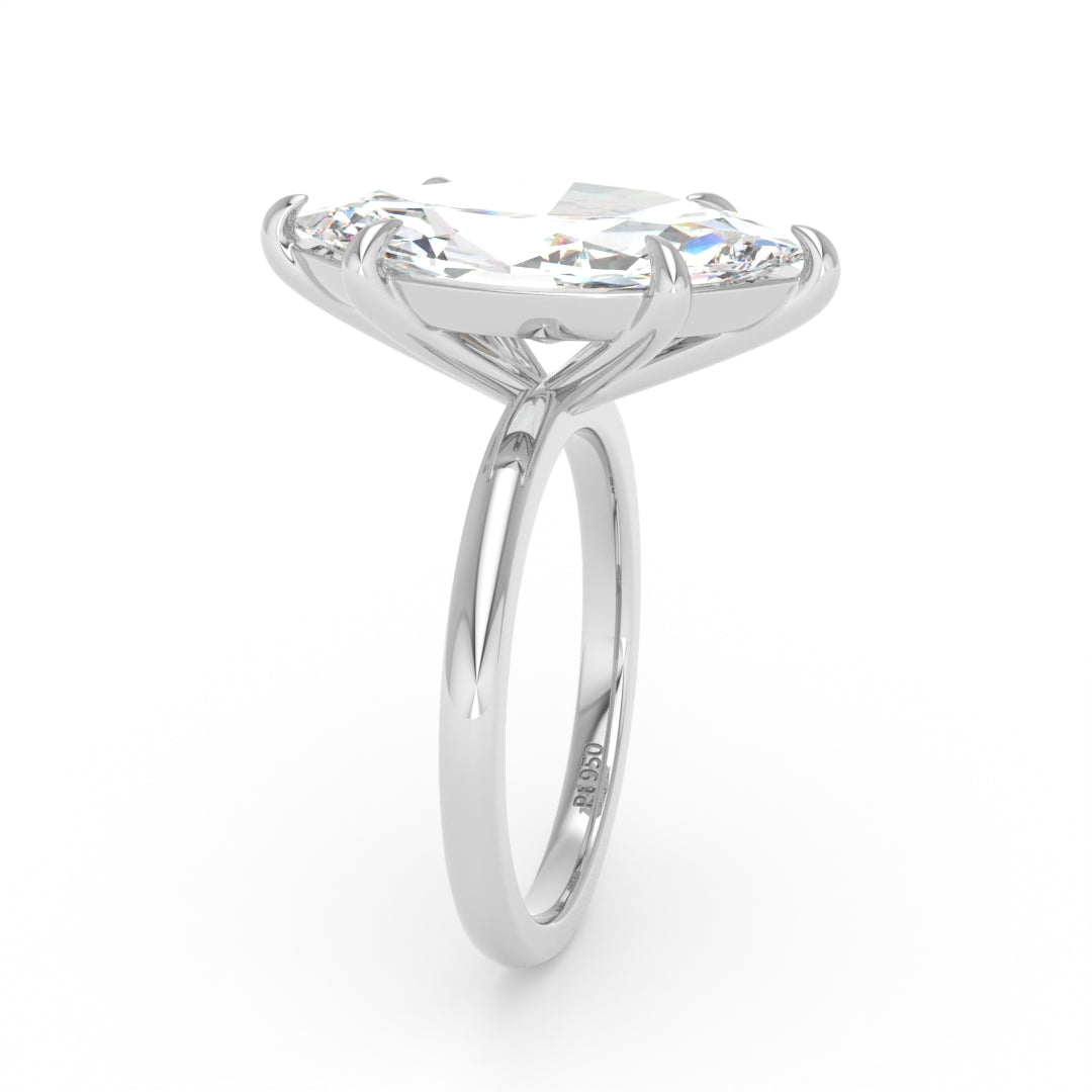 Noémie Solitaire Marquise Cut With Diamond Ring