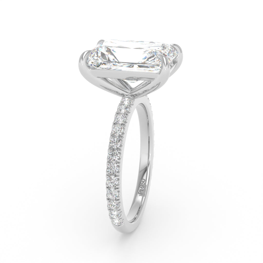 Abigail Radiant With Diamond Band Engagement Ring