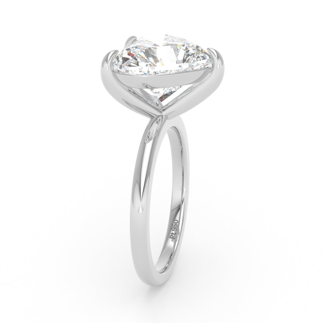 Noémie Solitaire Heart Cut With Diamond Engagement Ring