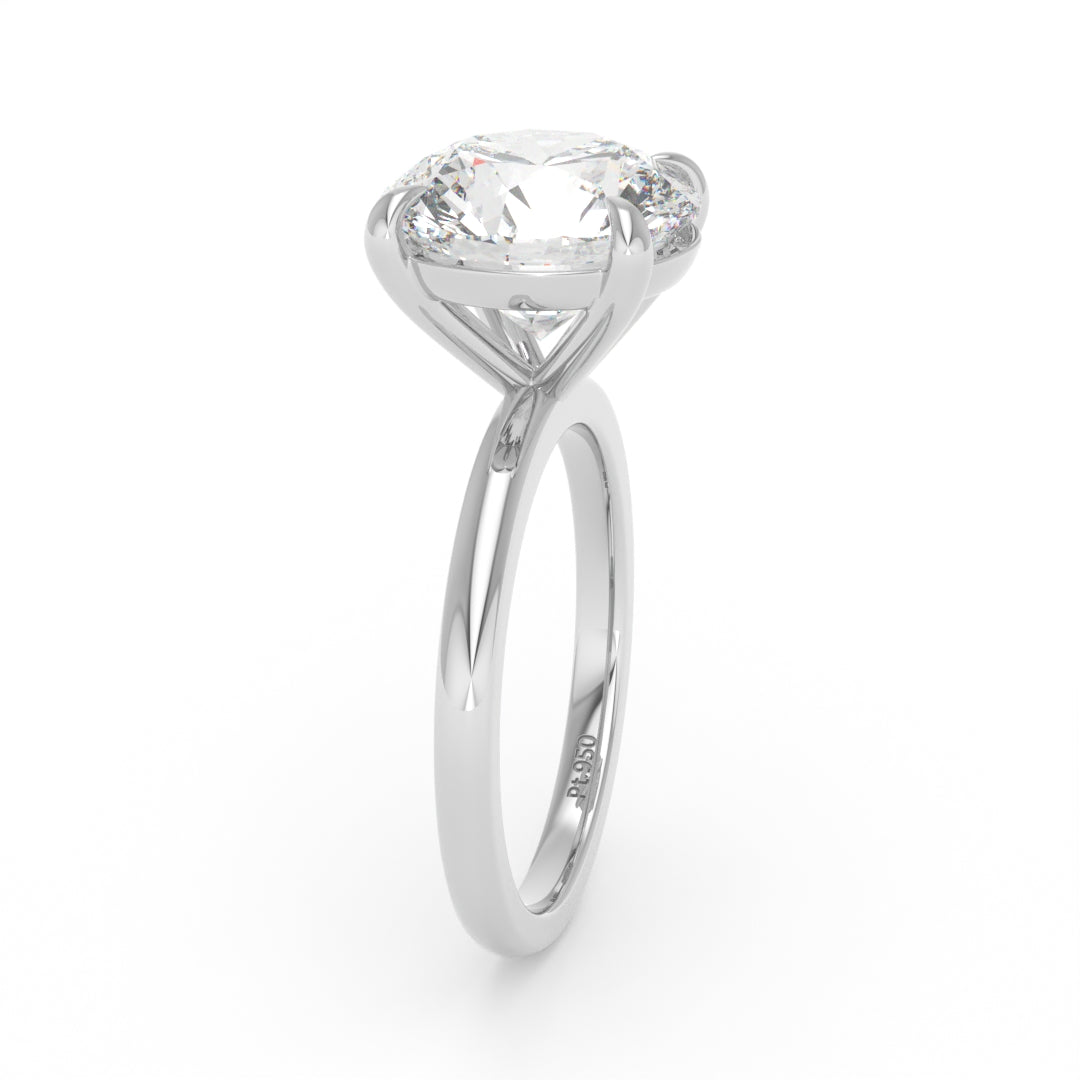 Noémie Solitaire Round Cut With Diamond Engagement Ring