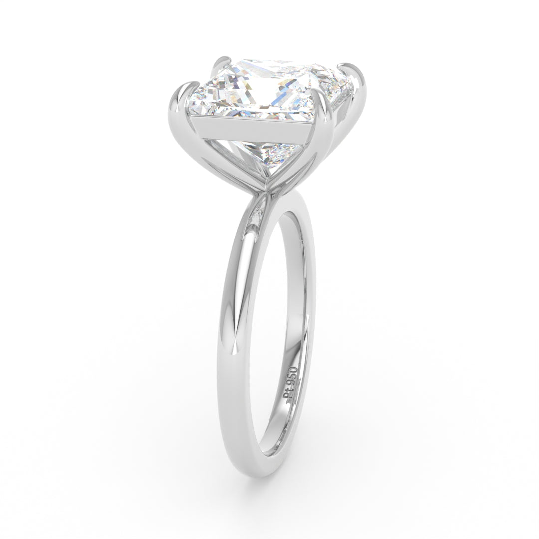 Noémie Solitaire Princess Cut With Diamond Engagement Ring