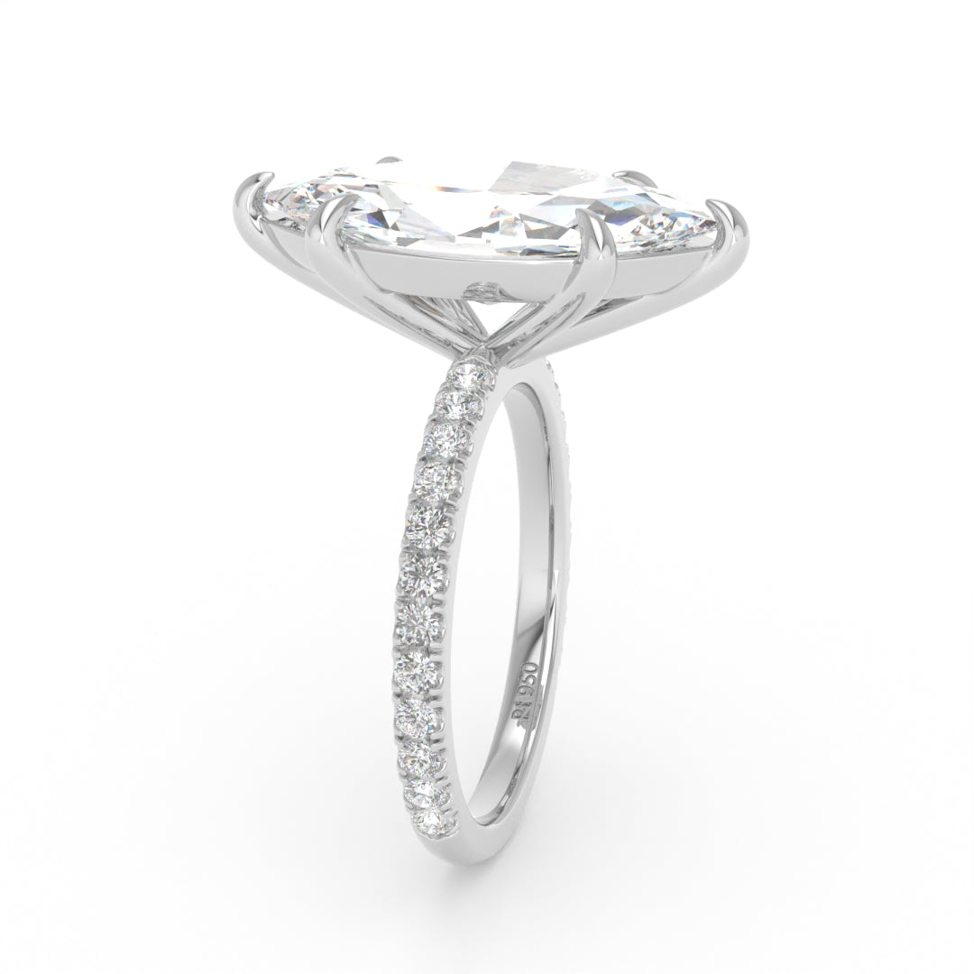 Abigail Marquise With Diamond Band Engagement Ring