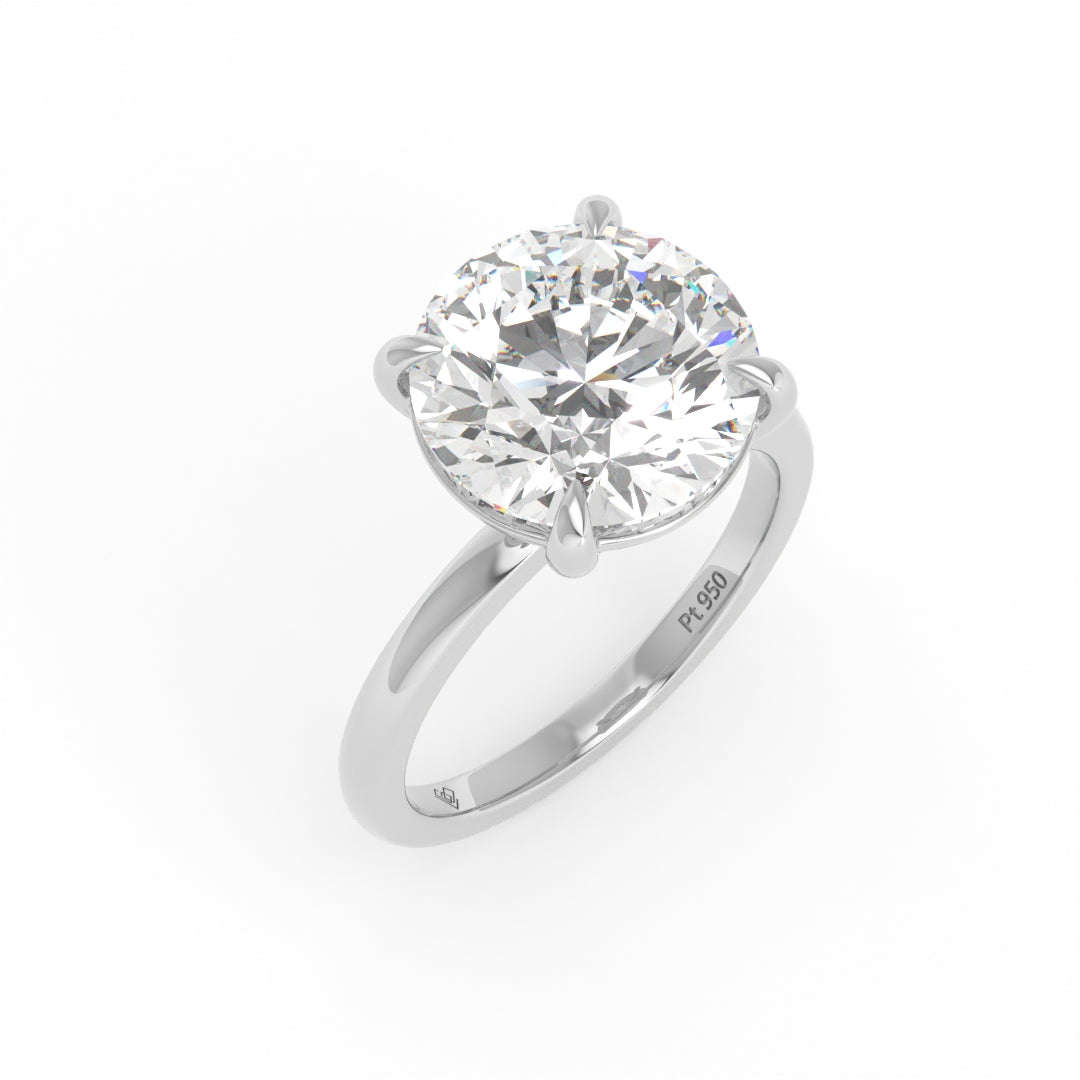 Noémie Solitaire Round Cut With Diamond Engagement Ring