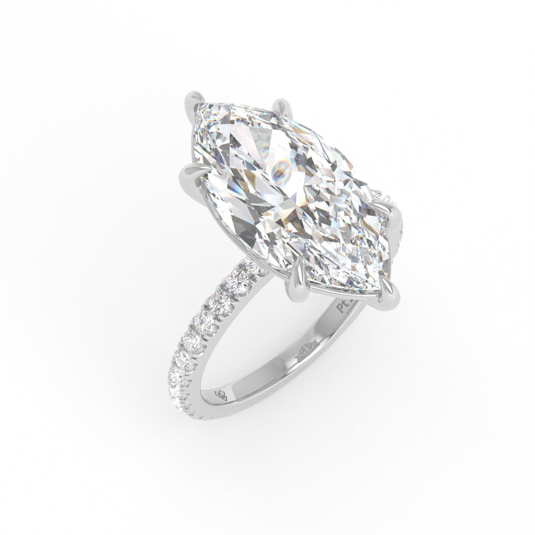 Abigail Marquise With Diamond Band Engagement Ring