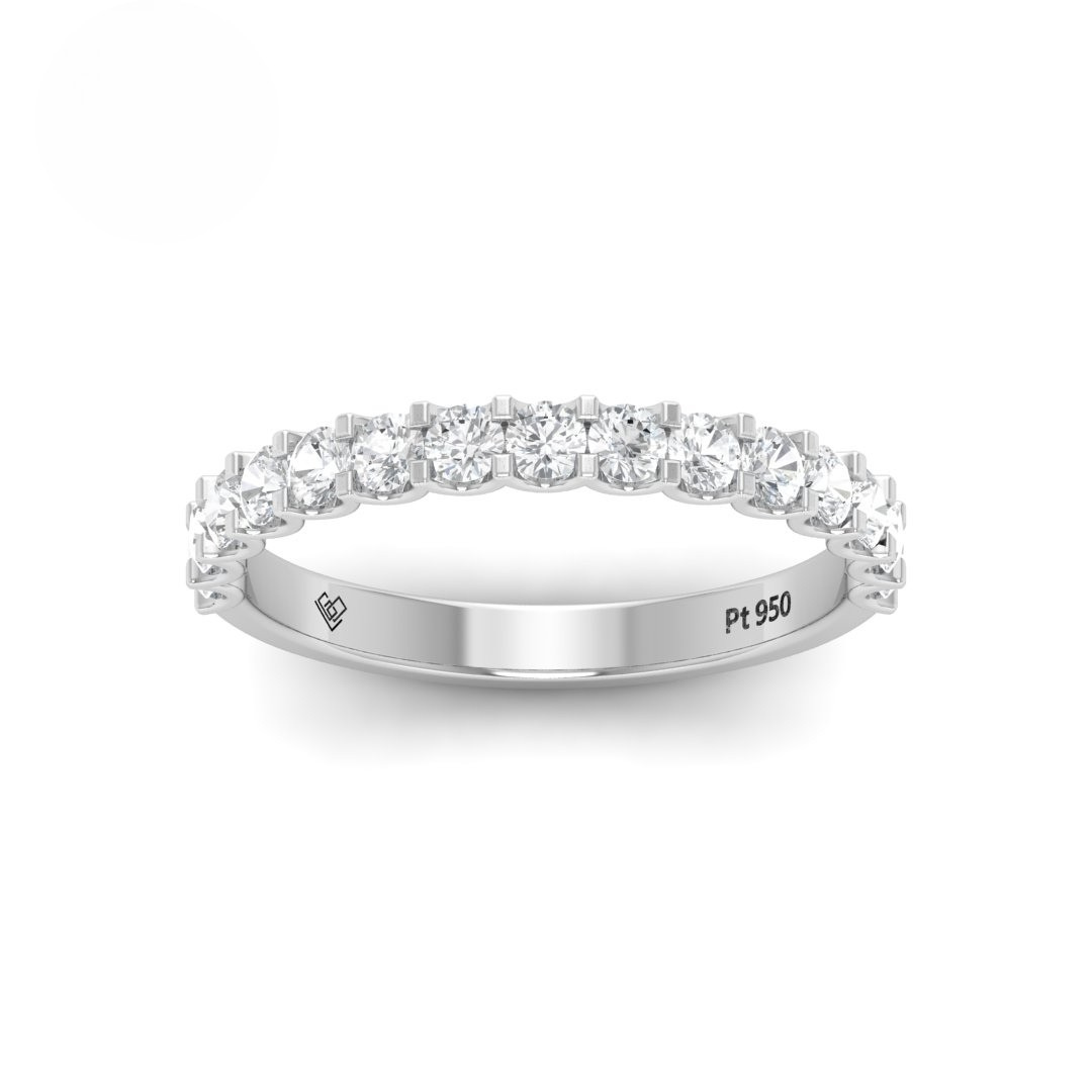 Yvette Round Cut Diamond Wedding Band