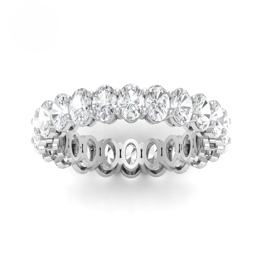 Vivian Oval cut wedding band 3.00 Ct