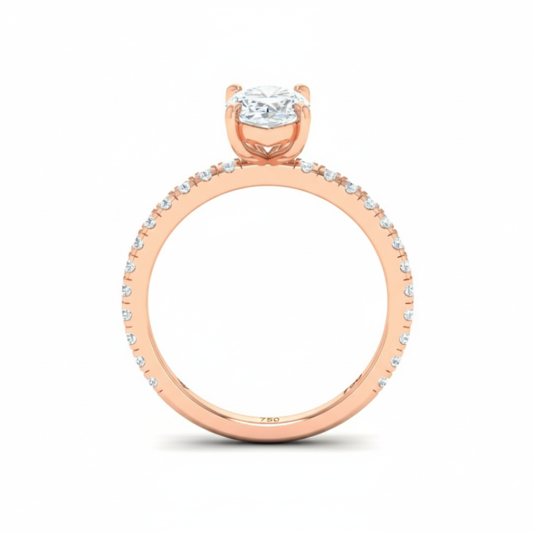 Abigail Marquise With Diamond Band Engagement Ring