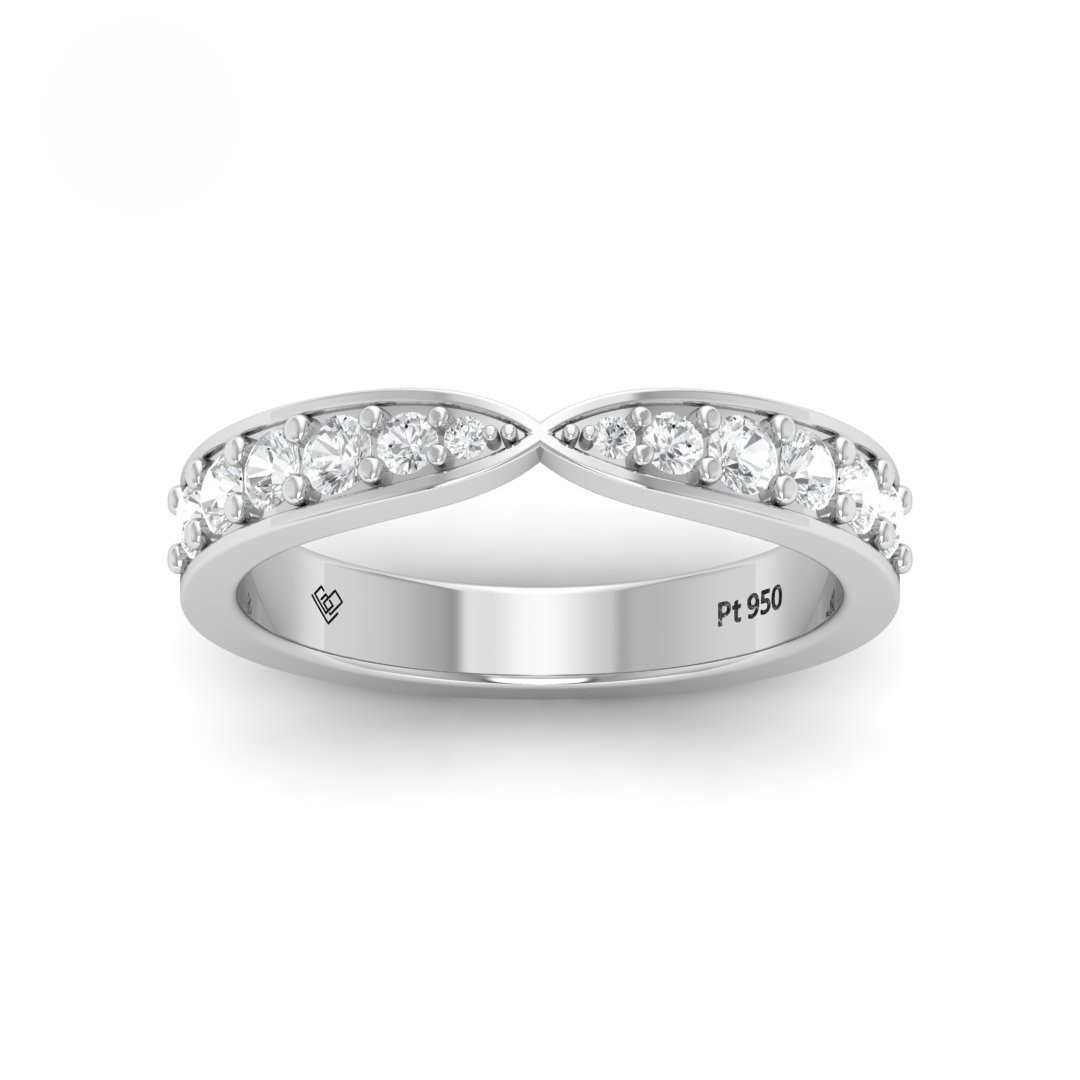 Laura Round Cut Diamond Wedding Band