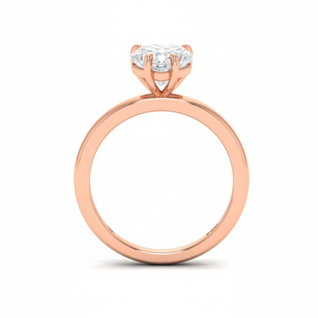 Noémie Solitaire Heart Cut With Diamond Engagement Ring