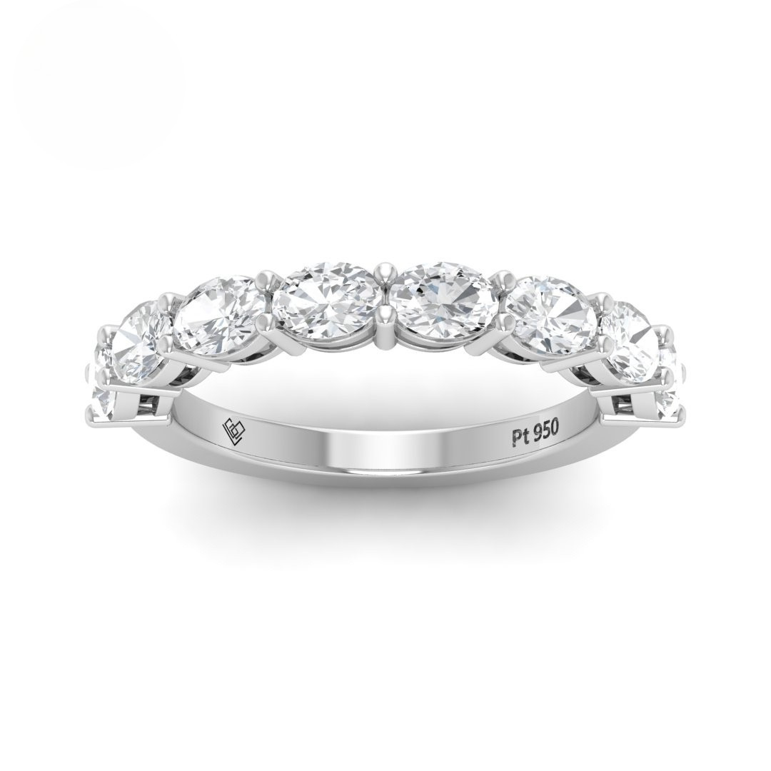Josephine Oval Cut Diamond Wedding Band