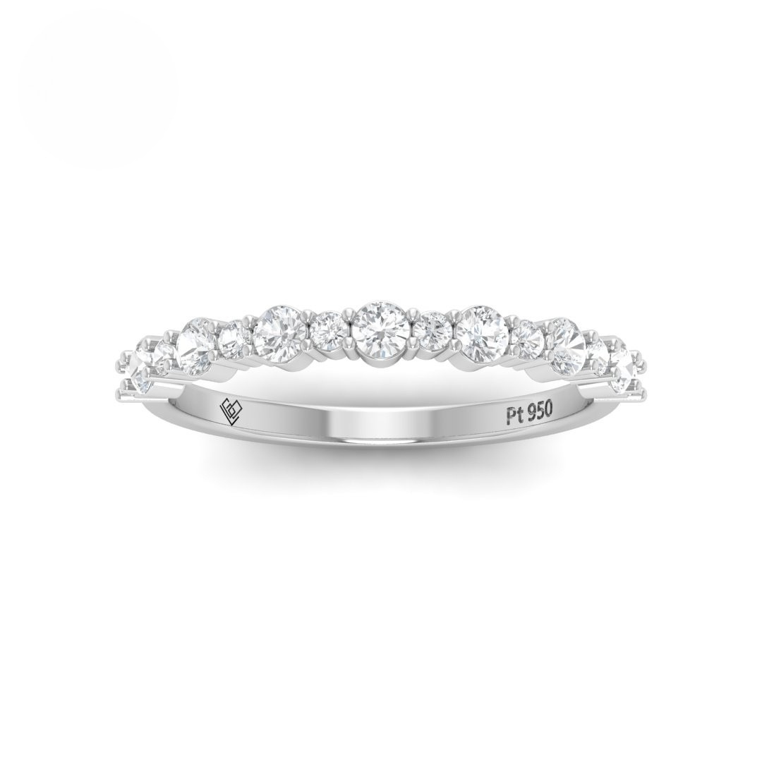 Ingrid Round Cut Diamond Wedding Band