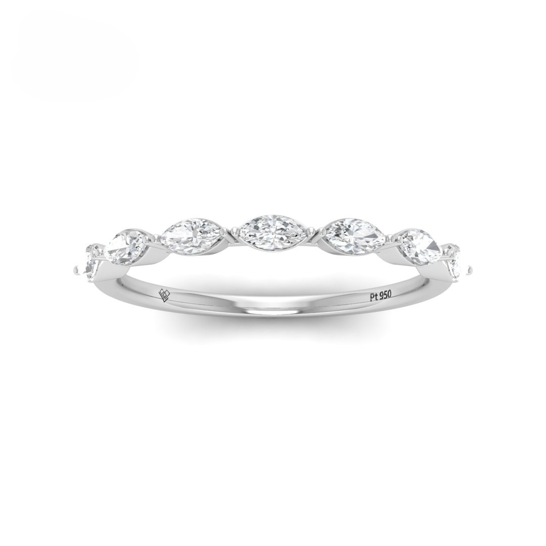 Alice Marquise Cut Diamond Wedding Band