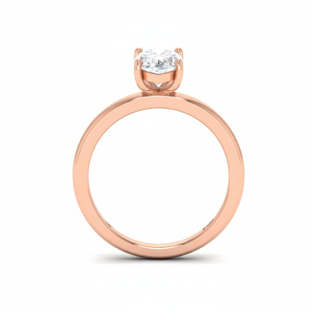 Noémie Solitaire Marquise Cut With Diamond Ring
