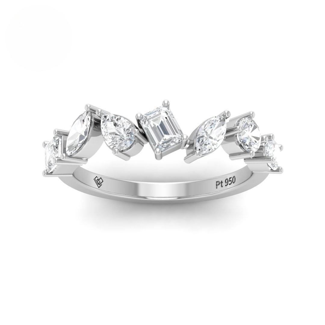 Angèle 7 Stone Diamond Wedding Band