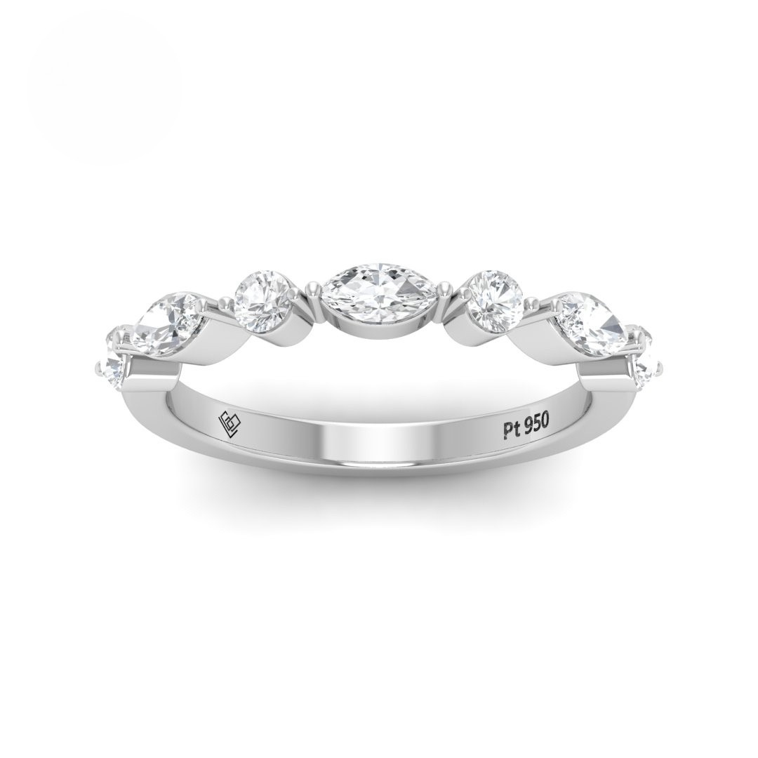 Heather 2 stone Diamond wedding Band