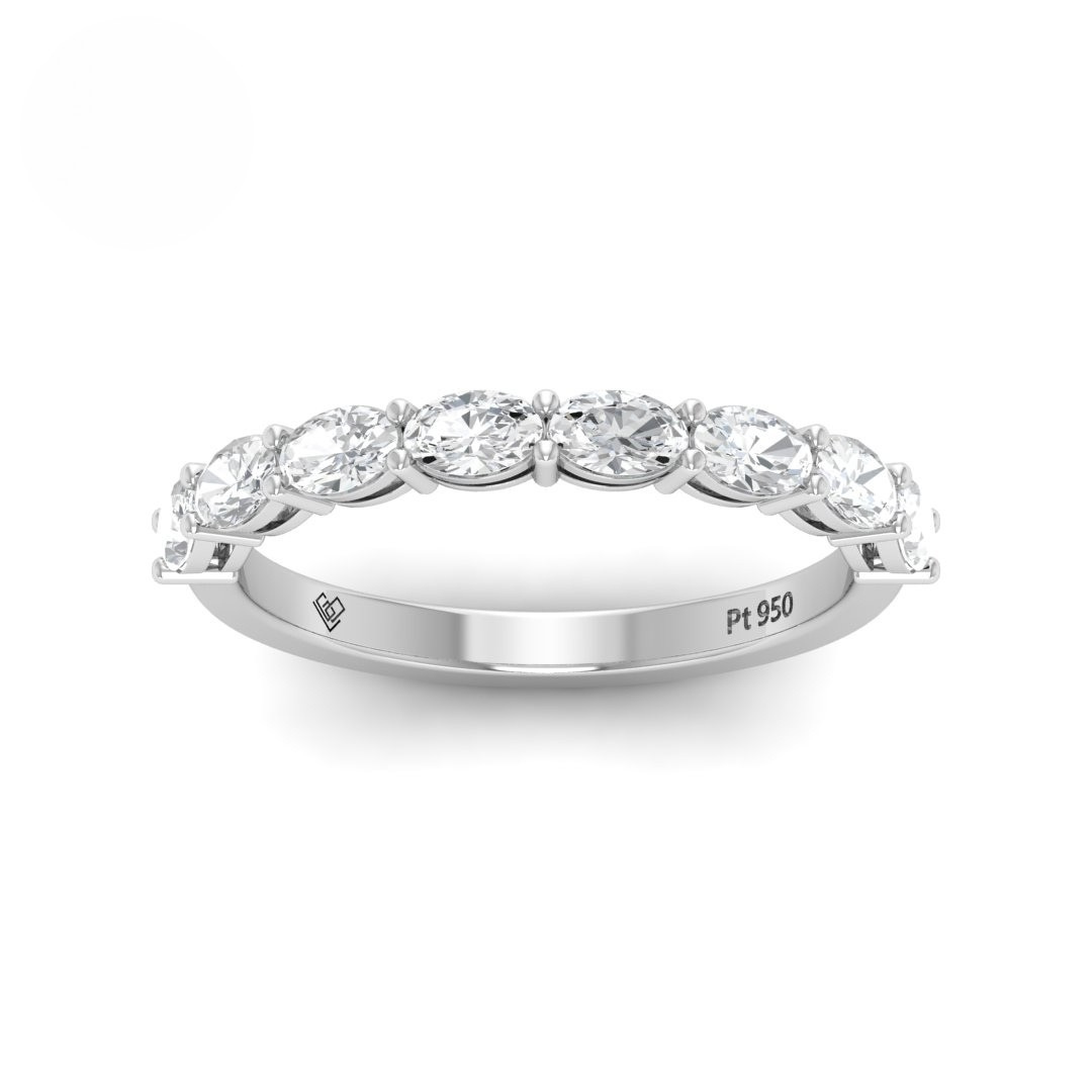 Cordelia Oval Cut Diamond Wedding Band