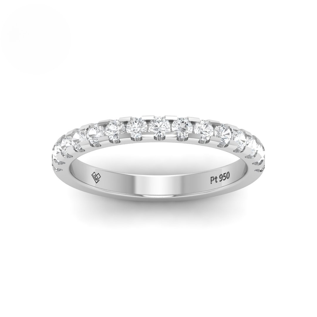 Clara Round Cut Diamond Wedding Band