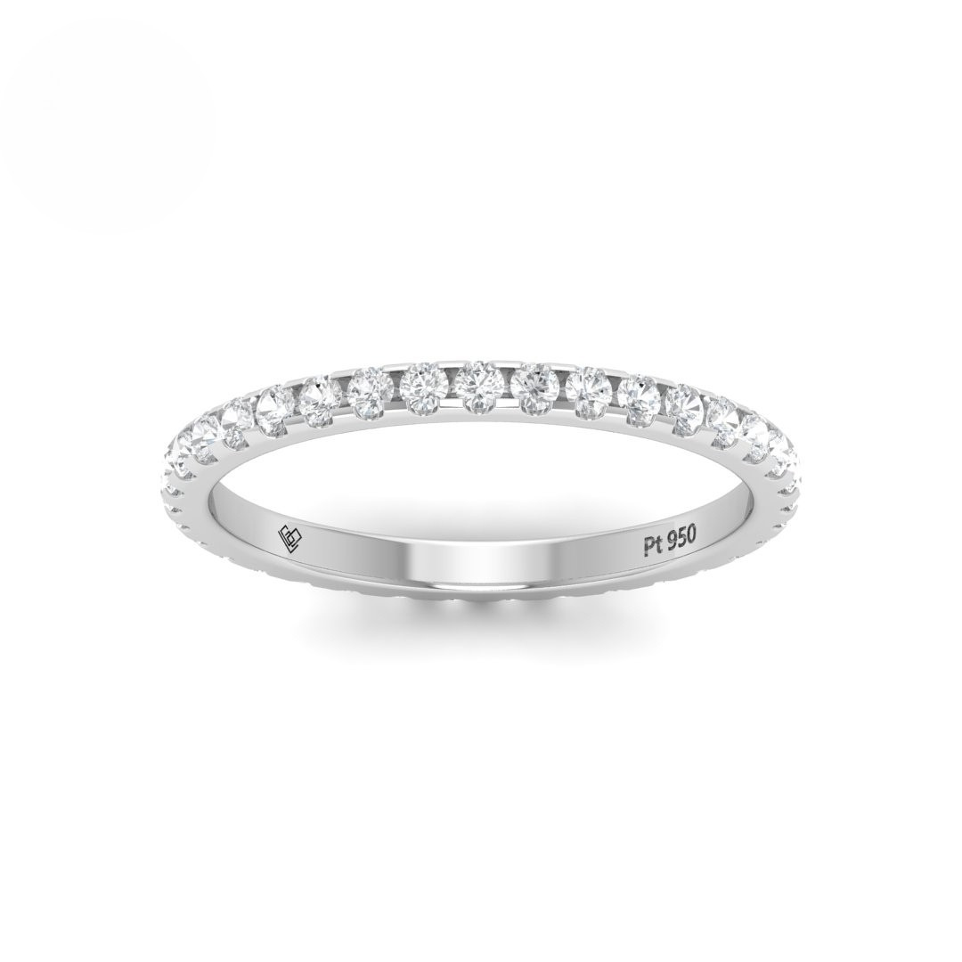 Cara Round Cut Wedding Band 0.50 Ct