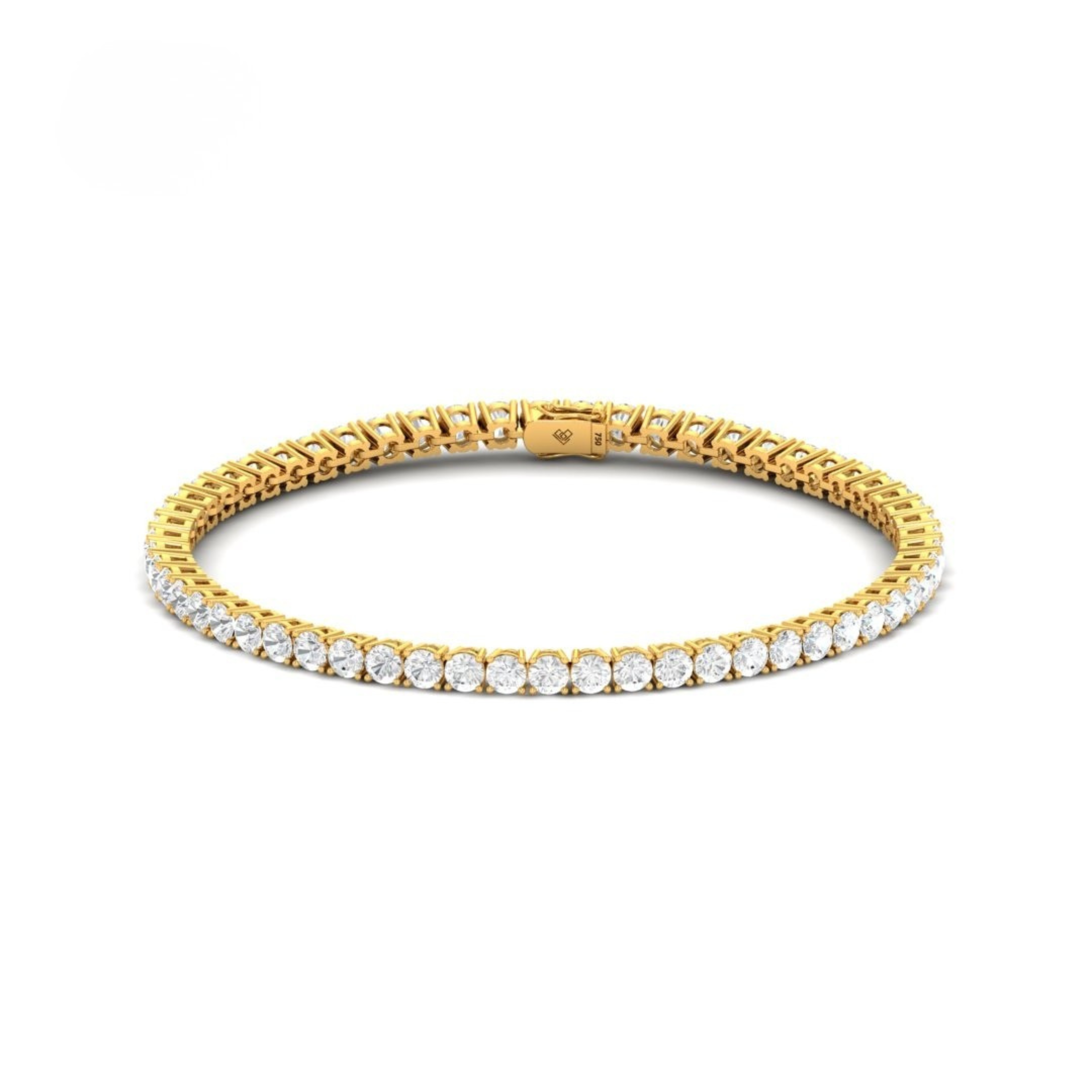 Love Grown Diamonds 6.00ct diamond bracelet in gold with D/E color VS clarity stones