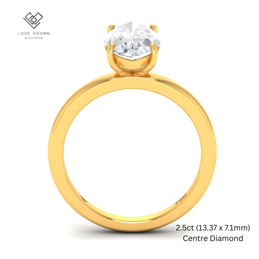 Noémie Solitaire Marquise Cut With Diamond Ring