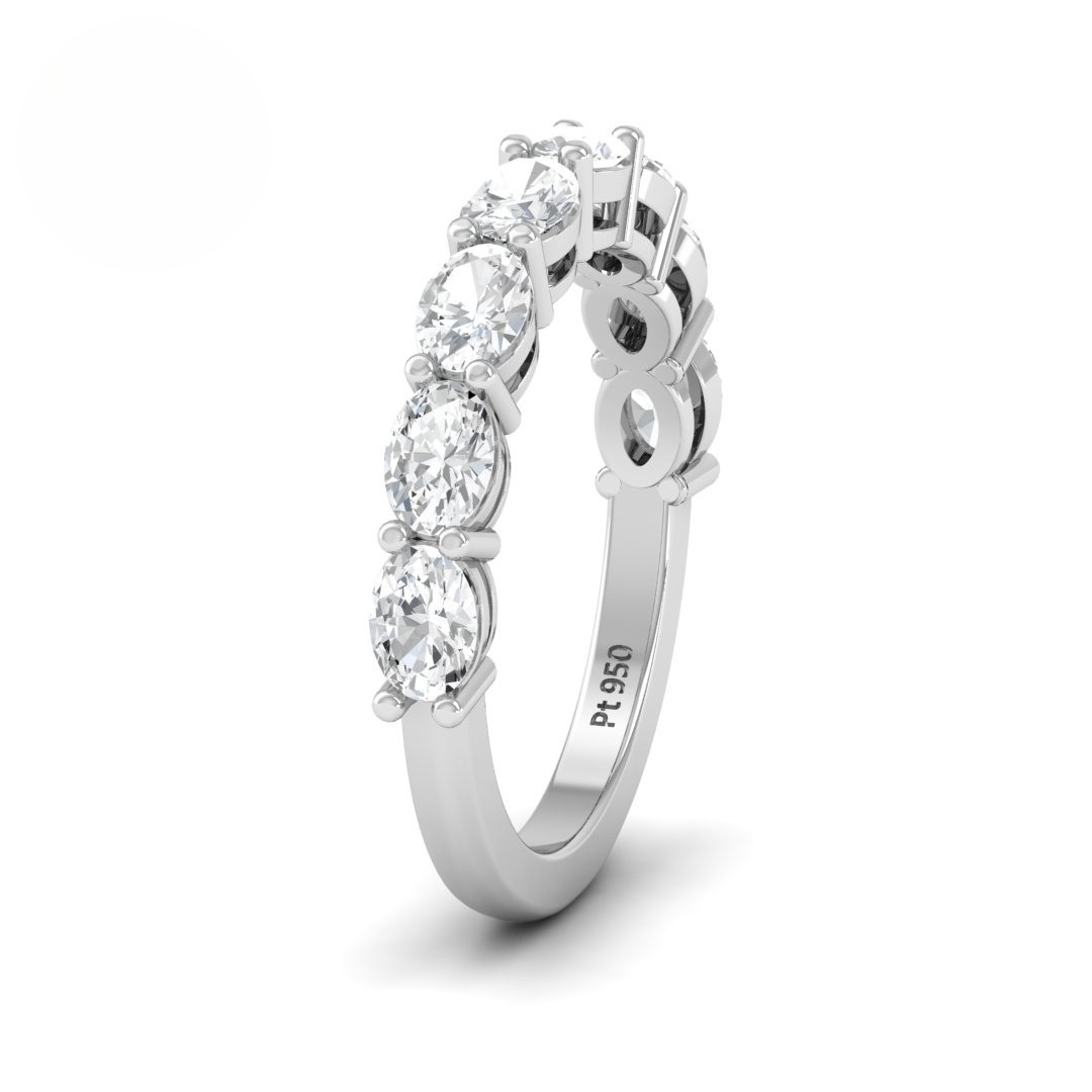 Josephine Oval Cut Diamond Wedding Band