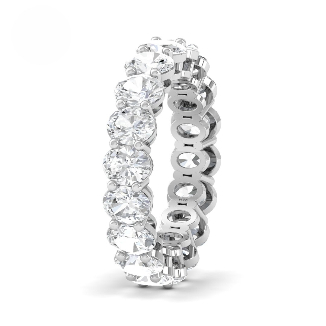 Victoria Oval cut wedding band 5.00 Ct