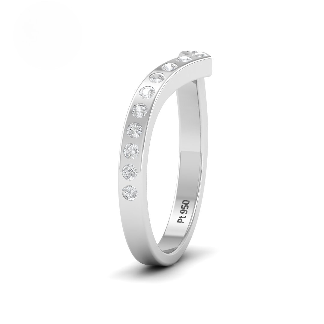 Béatrice Round Cut Diamond Wedding Band