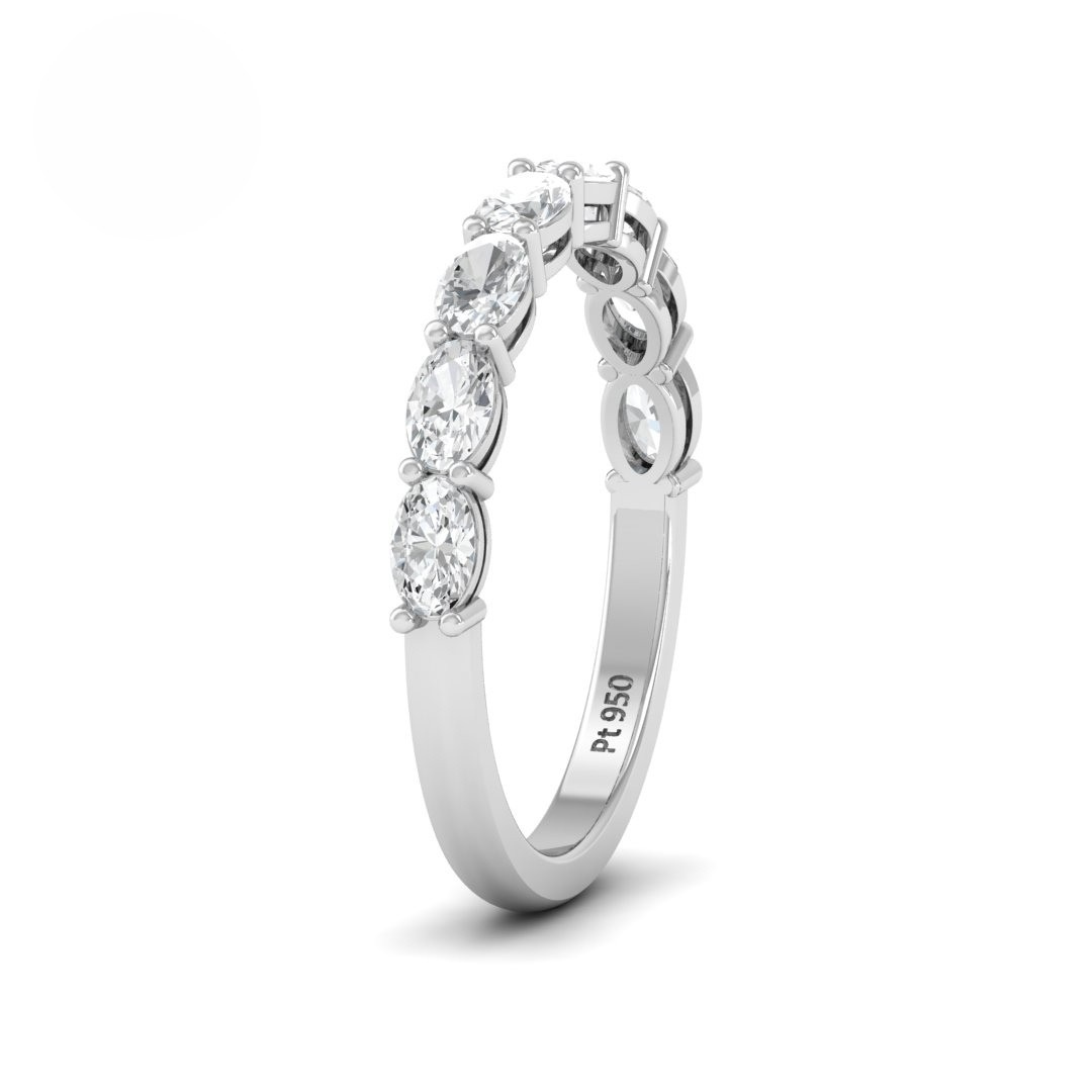 Cordelia Oval Cut Diamond Wedding Band