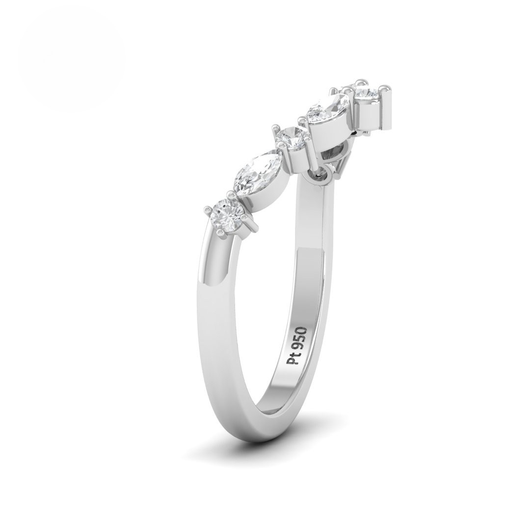 Jolene 2 stone Cut Diamond Wedding Band