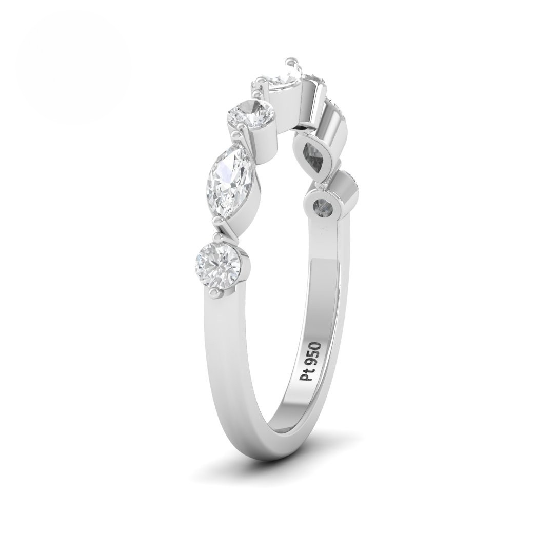 Heather 2 stone Diamond wedding Band