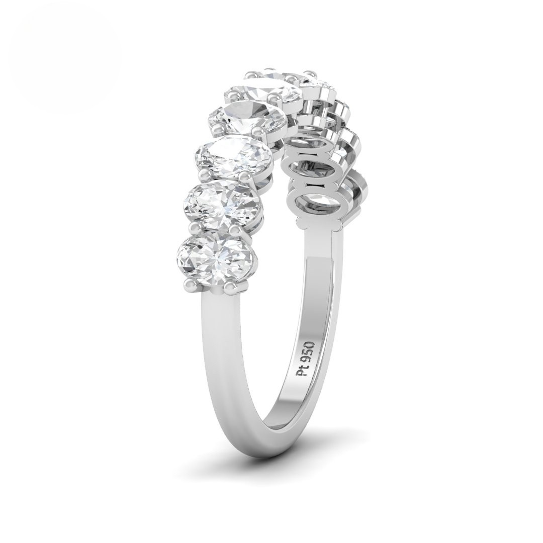 Estelle Oval cut wedding band 1.50 Ct