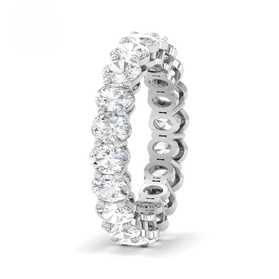 Valerina Oval cut wedding band 4.00 Ct