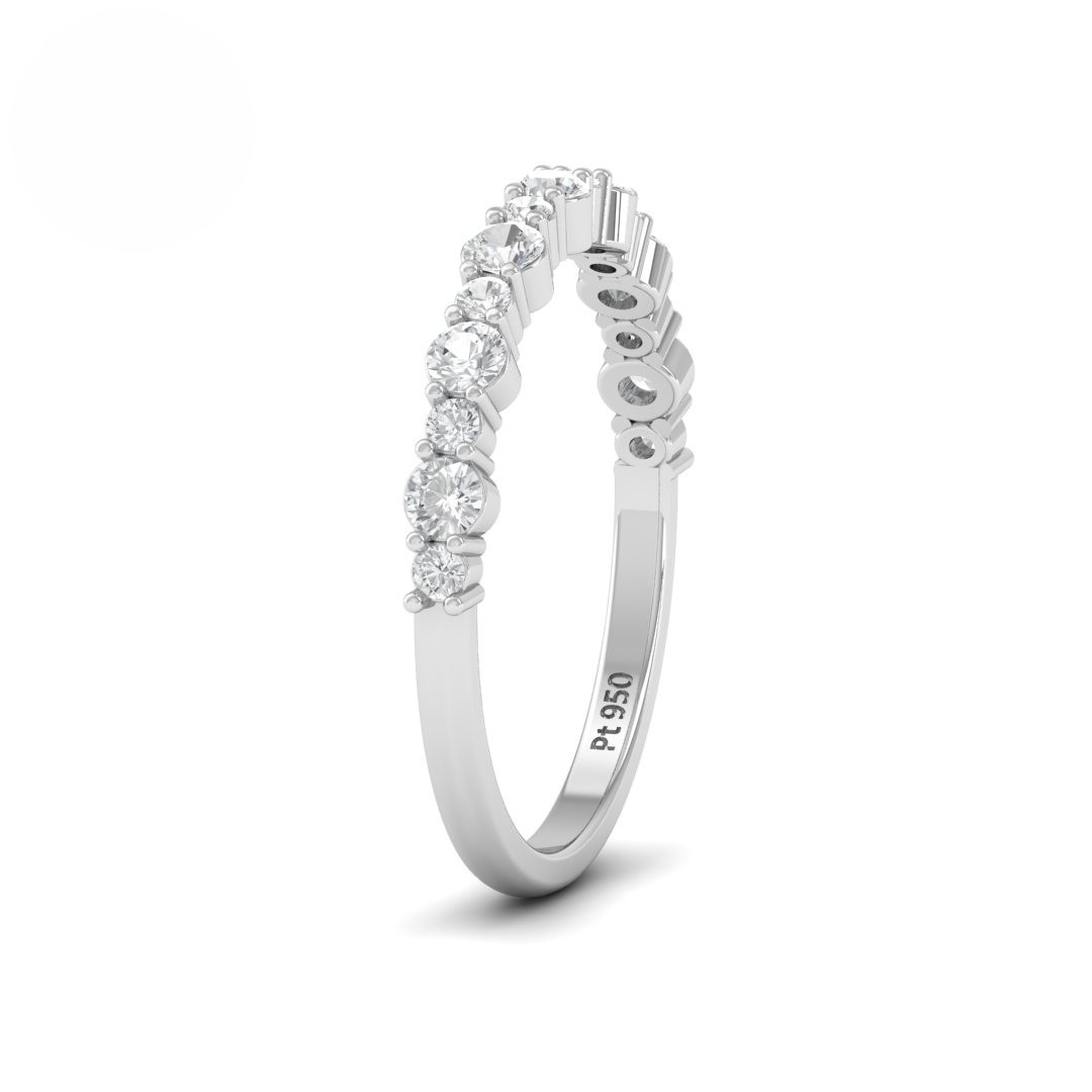 Ingrid Round Cut Diamond Wedding Band