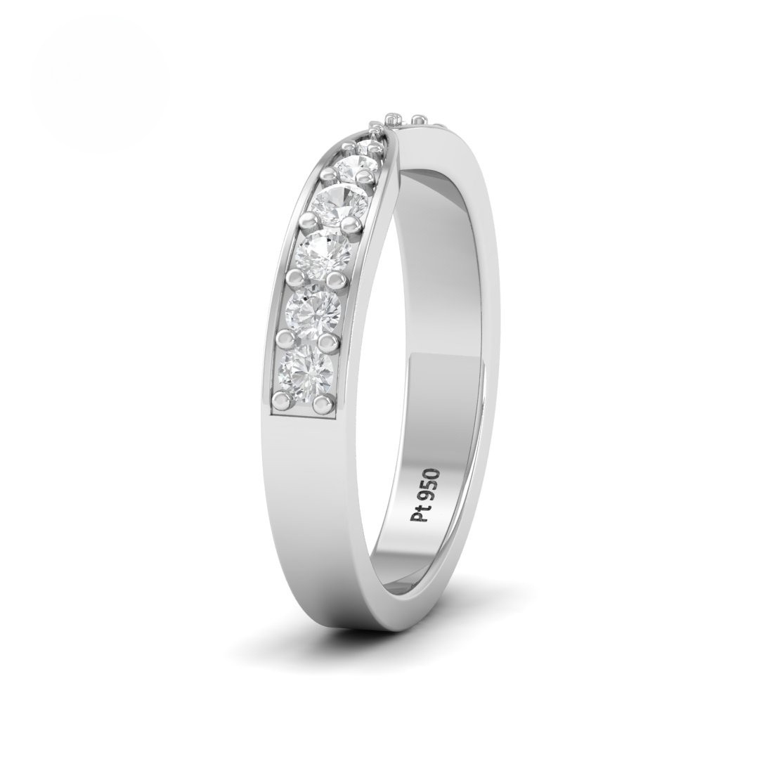 Laura Round Cut Diamond Wedding Band