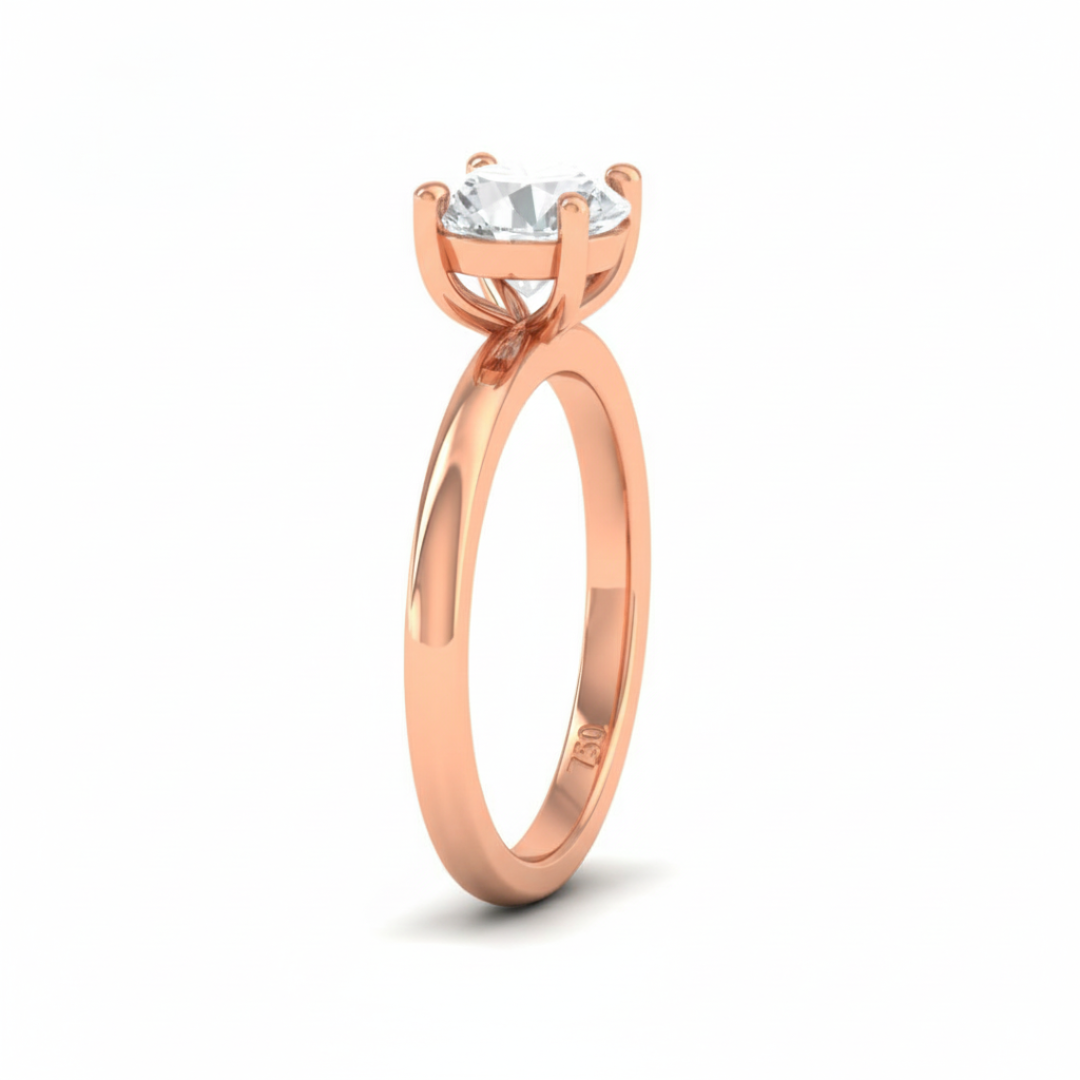 Noémie Solitaire Round Cut With Diamond Engagement Ring