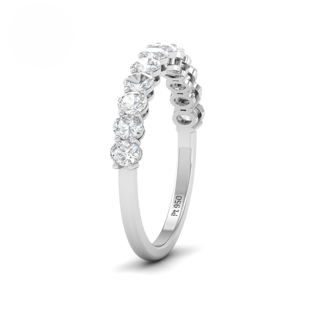 Stella Oval cut wedding band 1.00 Ct