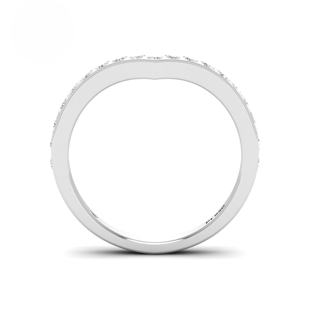 Béatrice Round Cut Diamond Wedding Band