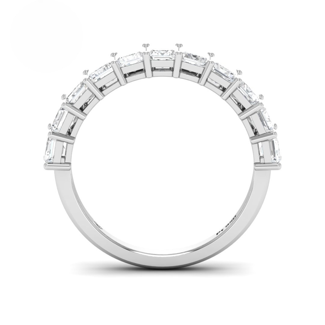 Helene Emerald cut Diamond Wedding Band