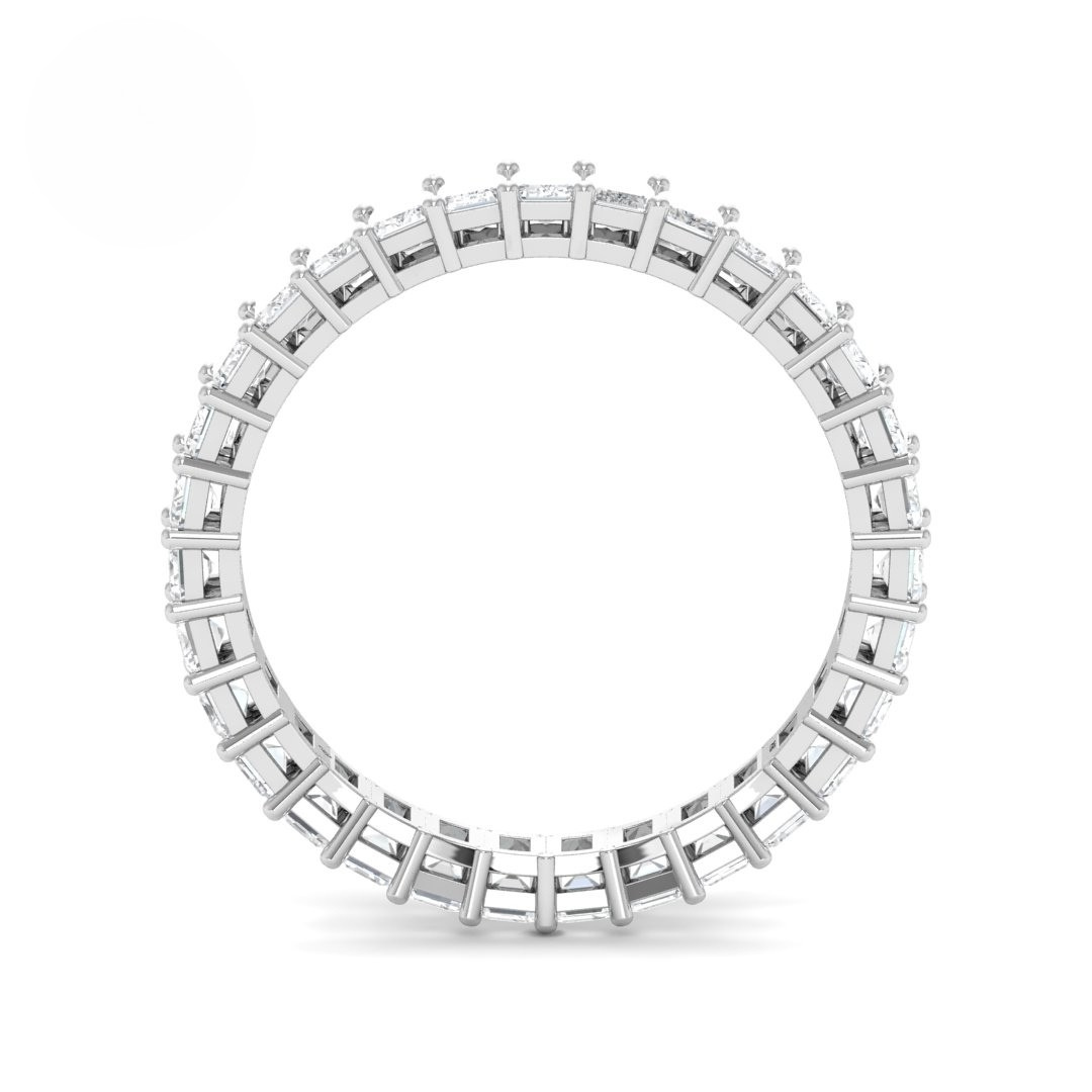 Fleur Emerald cut wedding band 3.00 Ct