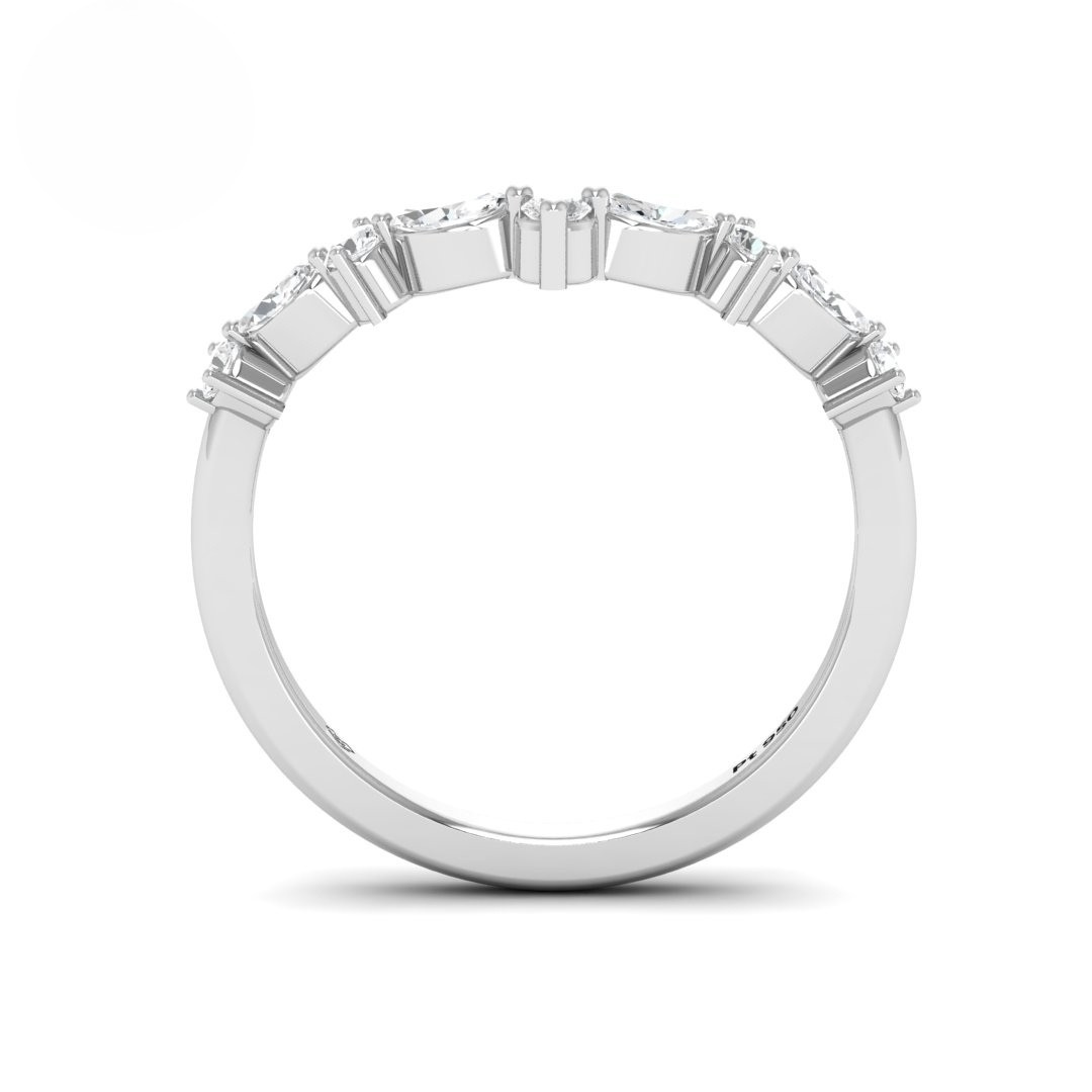 Jolene 2 stone Cut Diamond Wedding Band