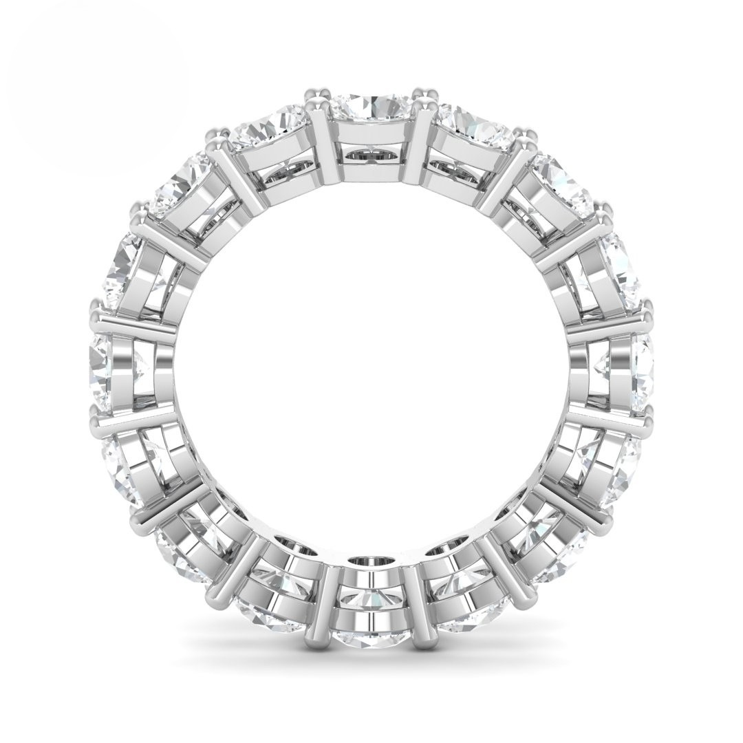 Edra Round cut wedding band 5.00 Ct