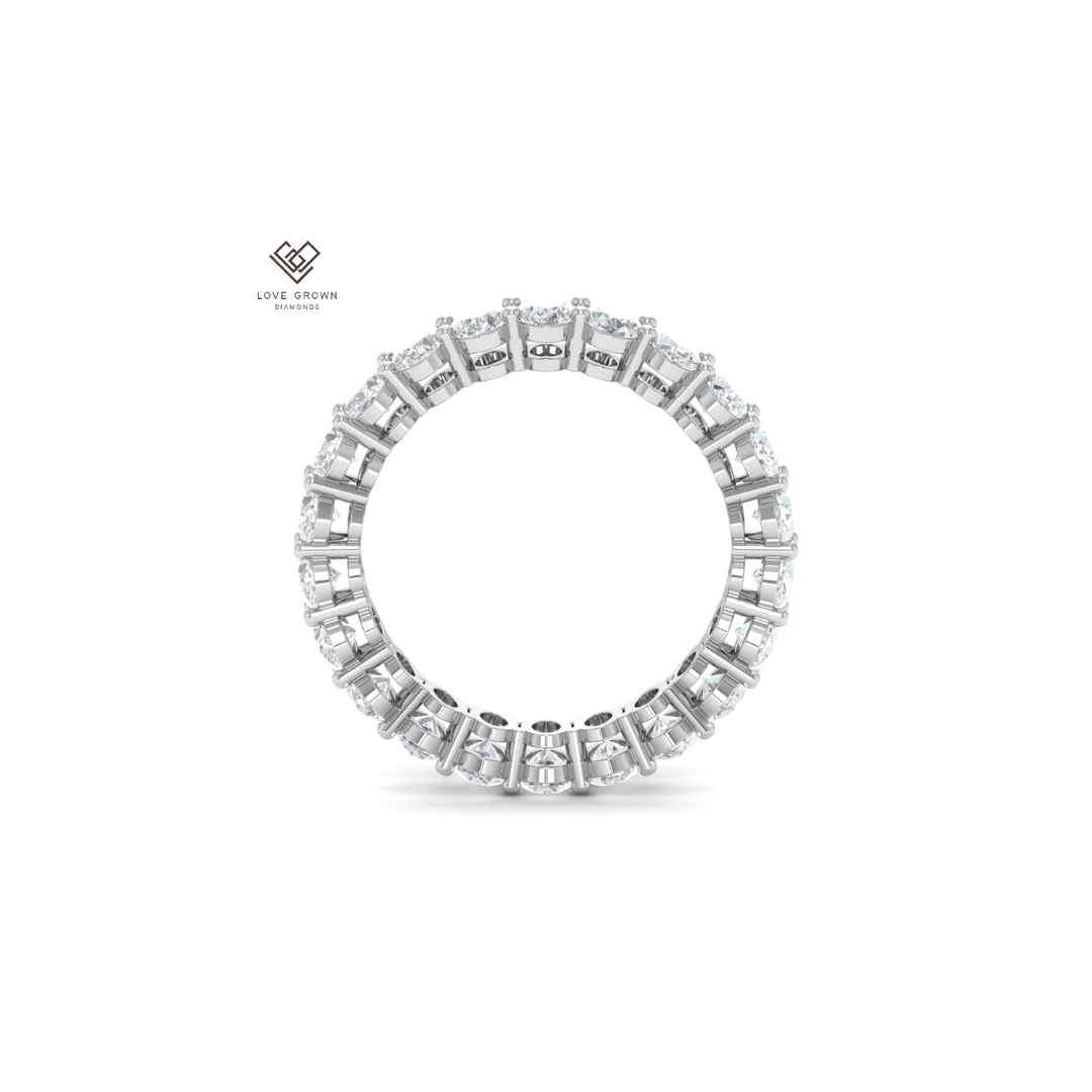 Vivian Oval cut wedding band 3.00 Ct