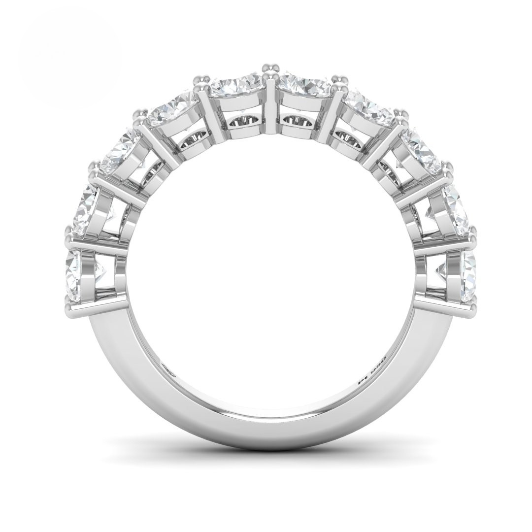Edith Oval cut wedding band 2.50 Ct
