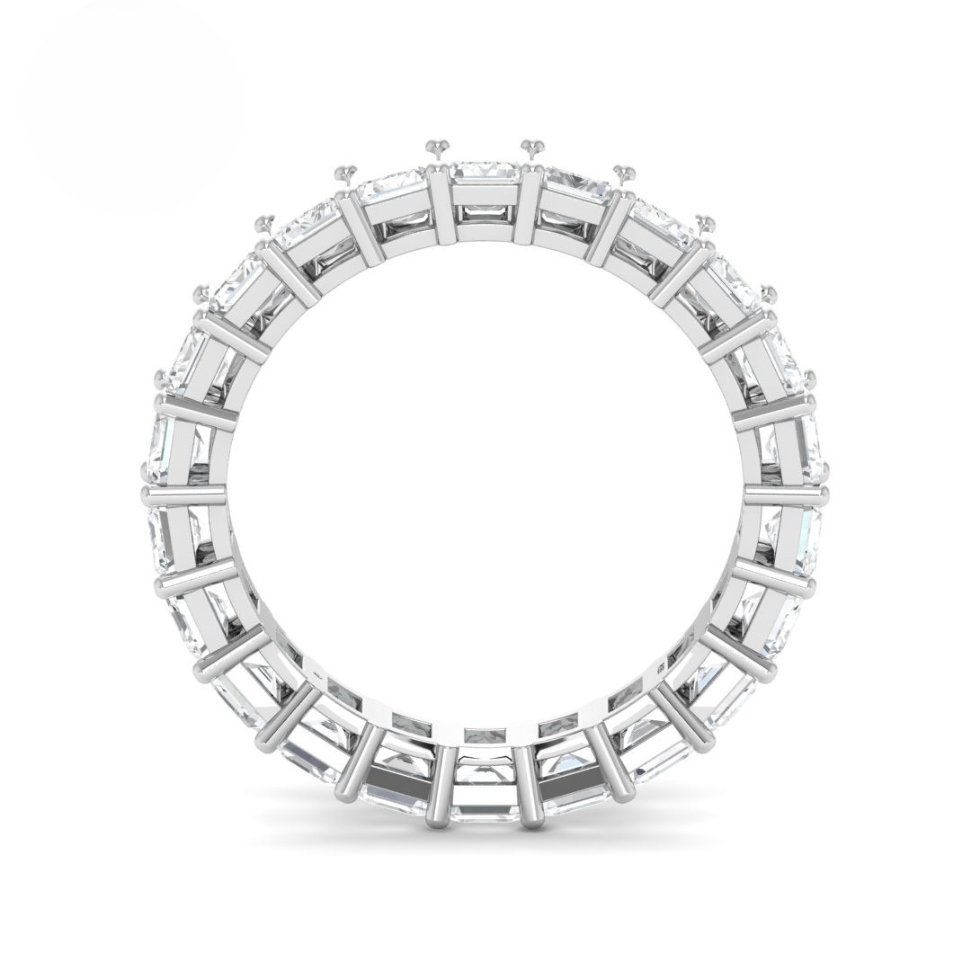 Emily Emerald cut wedding band 5.00 Ct